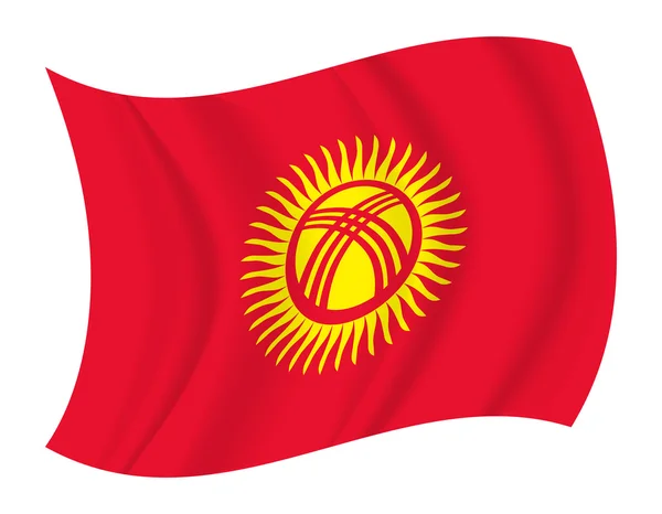 Kyrgyzstan flag waving vector — Stock Vector