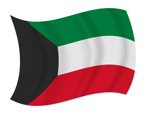 Kuwait flag waving vector — Stock Vector