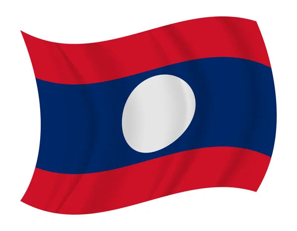 Bandera de Laos ondeando vector — Archivo Imágenes Vectoriales