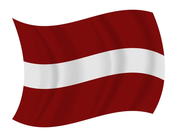 Latvia bandeira acenando vetor — Vetor de Stock