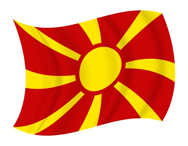Μακεδονίας σημαία κυματίζει διάνυσμα — Διανυσματικό Αρχείο