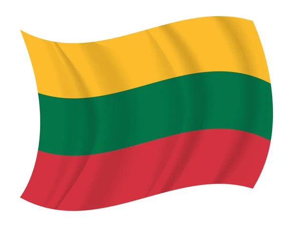 Lithuania flag waving vector — Stock Vector