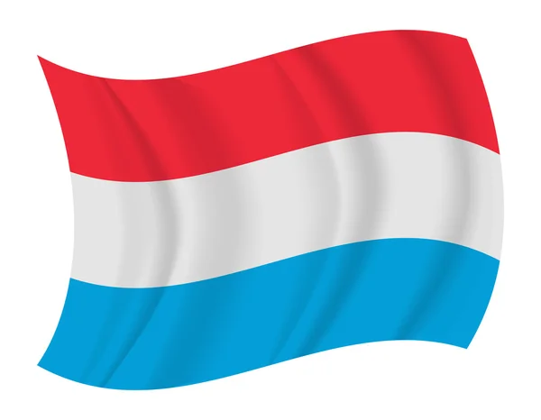 Luxemburgs flagga vajande vektor — Stock vektor