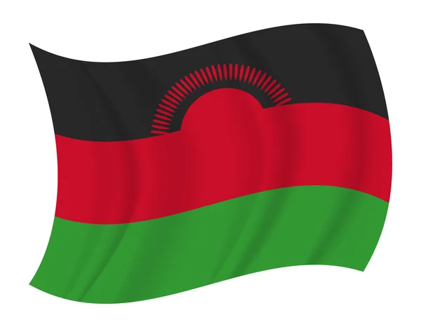 Malawi bandera ondeando vector — Vector de stock