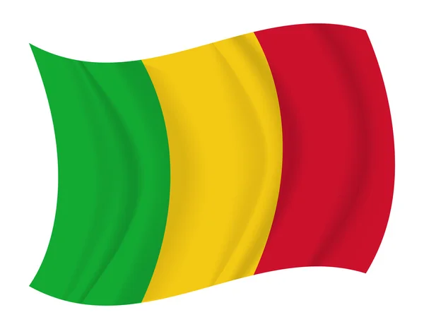 Μάλι σημαία κυματίζει διάνυσμα — Διανυσματικό Αρχείο