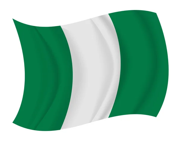 Nigeria bandeira acenando vetor — Vetor de Stock