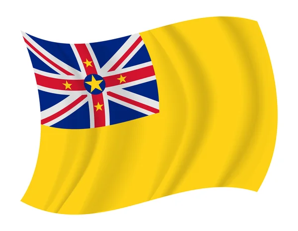 Niue bandera ondeando vector — Vector de stock