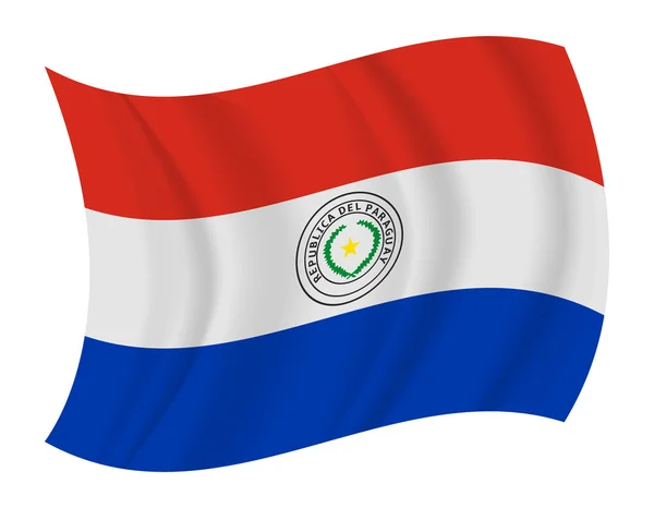 Bandeira do paraguai acenando vetor — Vetor de Stock