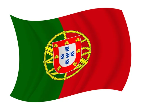 Πορτογαλία σημαία κυματίζει διάνυσμα — Διανυσματικό Αρχείο