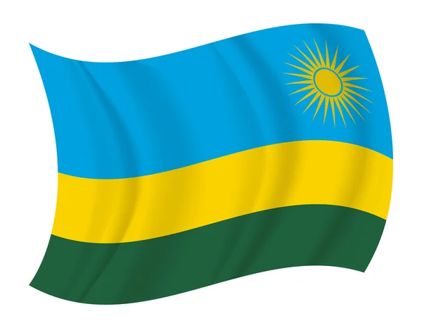 Rwanda vlag zwaaien vector — Stockvector