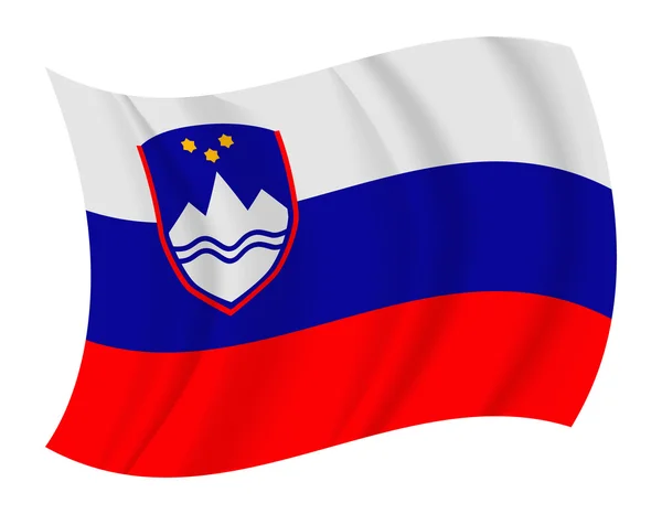 Eslovenia bandera ondeando vector — Archivo Imágenes Vectoriales