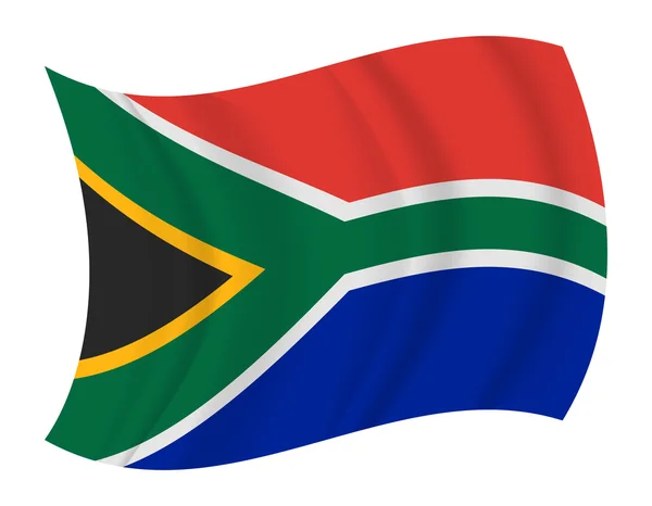 Zuid-Afrika vlag zwaaien vector — Stockvector