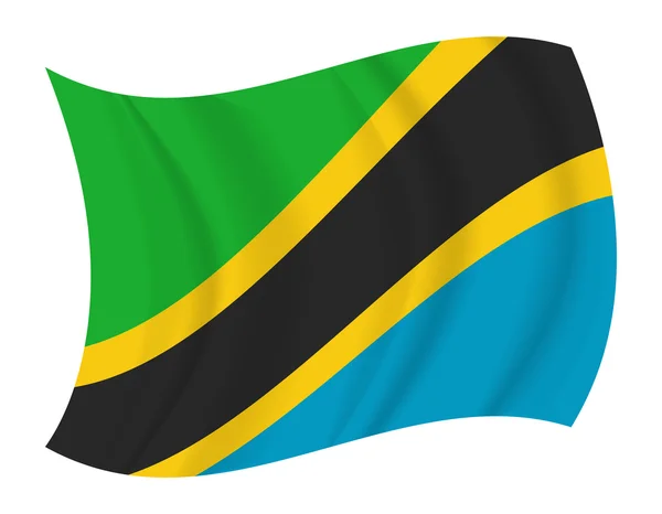 Tanzania vlag zwaaien vector — Stockvector