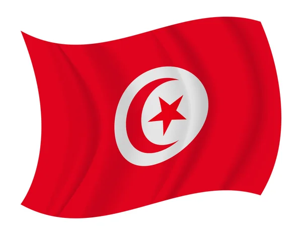 Bandeira tunisia acenando vetor —  Vetores de Stock