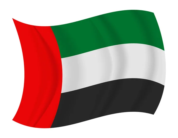 Emiratos Árabes Unidos bandera ondeando vector — Vector de stock