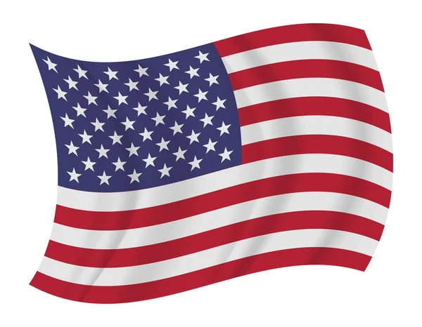 Vereinigte Staaten Flagge schwenken Vektor — Stockvektor