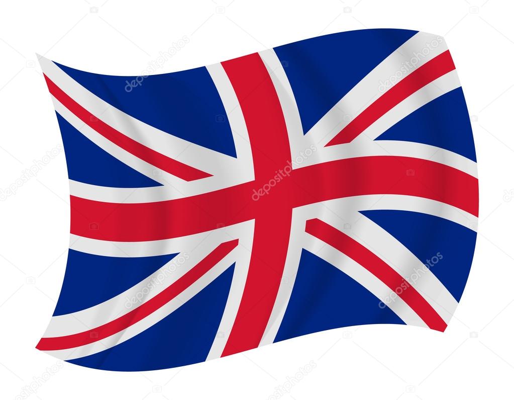 United Kingdom flag waving vector