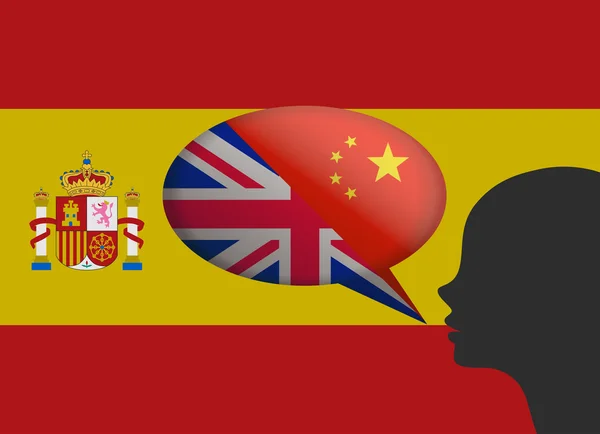Zweisprachig in Spanien — Stockvektor