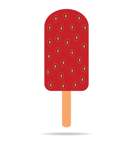 Glace aux fraises — Image vectorielle