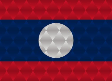 Laos düşük Poli bayrak