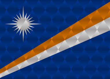 Marshall Adaları düşük Poli bayrak