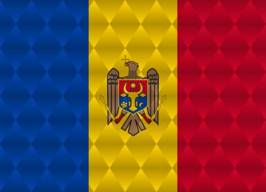 Moldova düşük Poli bayrak