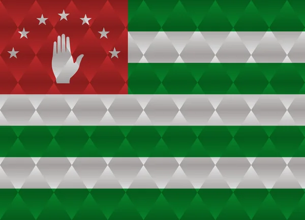Abhazya düşük Poli bayrak — Stok Vektör