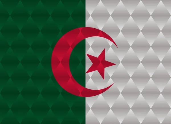 Algeria bandera de poli baja — Archivo Imágenes Vectoriales