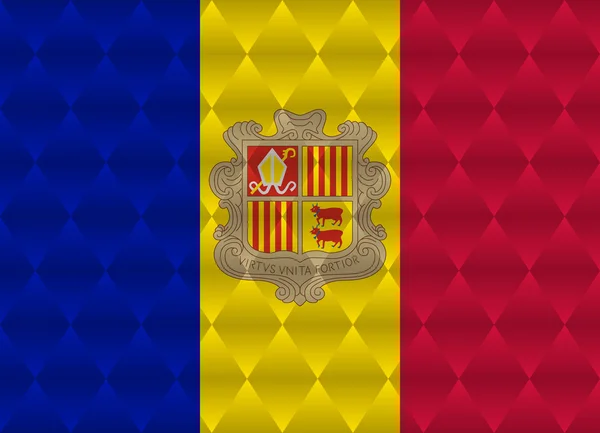 Andorra bandera de poli baja — Vector de stock