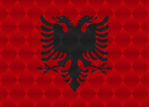 Albanien Low-Poly-Flagge — Stockvektor