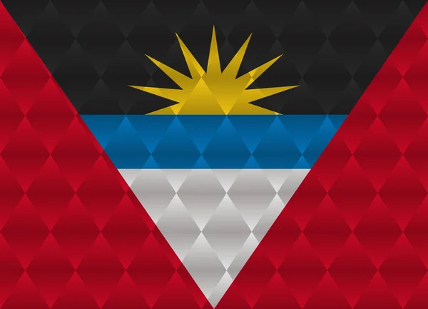 Antigua and barbuda low poly flag — Stock Vector