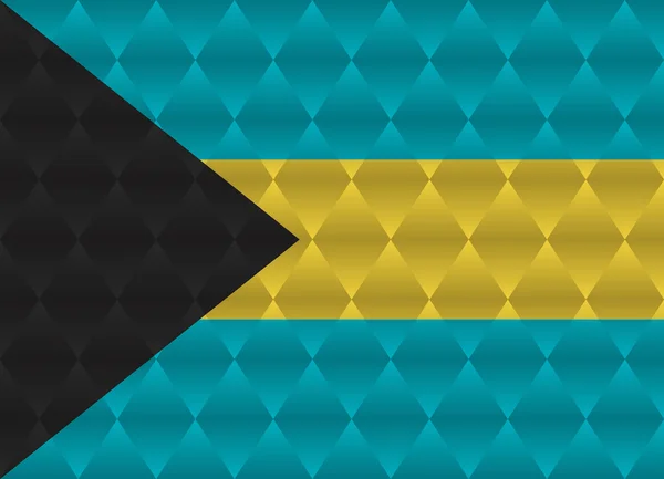 Bahamas Low-Poly-Flagge — Stockvektor