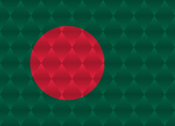 Bangladesh låg poly flagga — Stock vektor