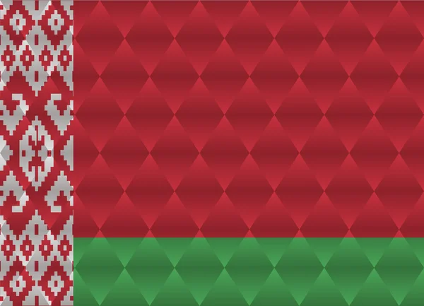 Belarus baixo poli bandeira — Vetor de Stock