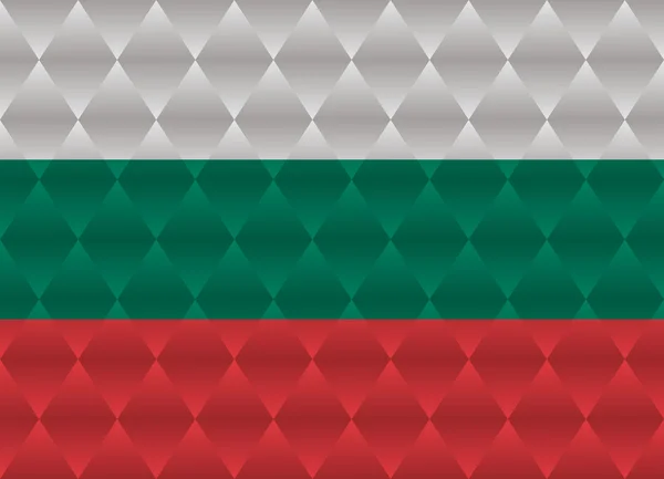 Bulgarische Low-Poly-Flagge — Stockvektor