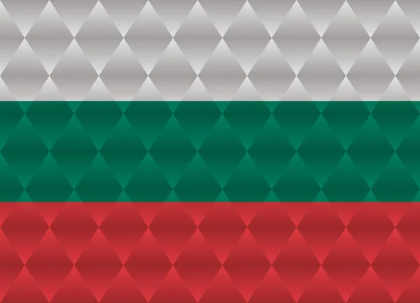 Bulgaria bandera de poli baja — Vector de stock