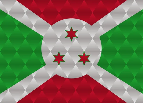 Burundi düşük Poli bayrak — Stok Vektör