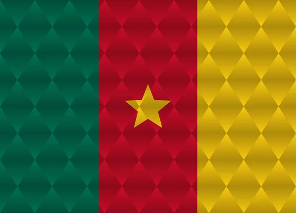 Χαμηλή πολυ σημαία του Καμερούν — Διανυσματικό Αρχείο