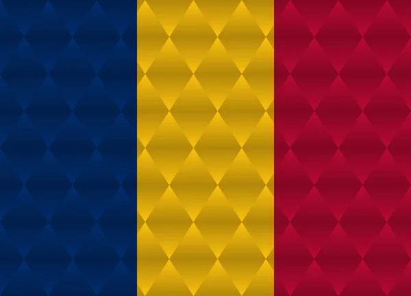 Chad low poly flag — стоковый вектор