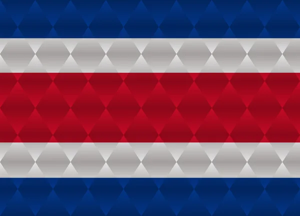 Costa rica drapeau poly bas — Image vectorielle