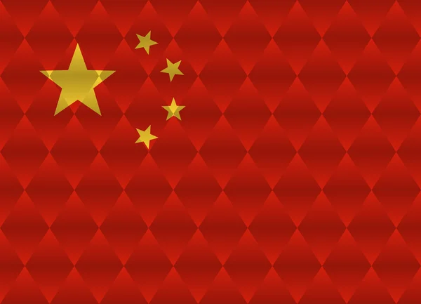 China baja bandera de poli — Vector de stock