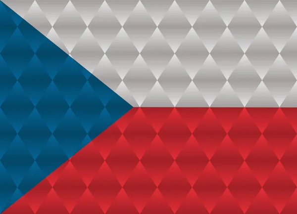 Tschechische Low-Poly-Flagge — Stockvektor