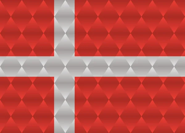 Denmark bas drapeau poly — Image vectorielle