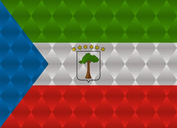 Ekvator Ginesi düşük Poli bayrak — Stok Vektör
