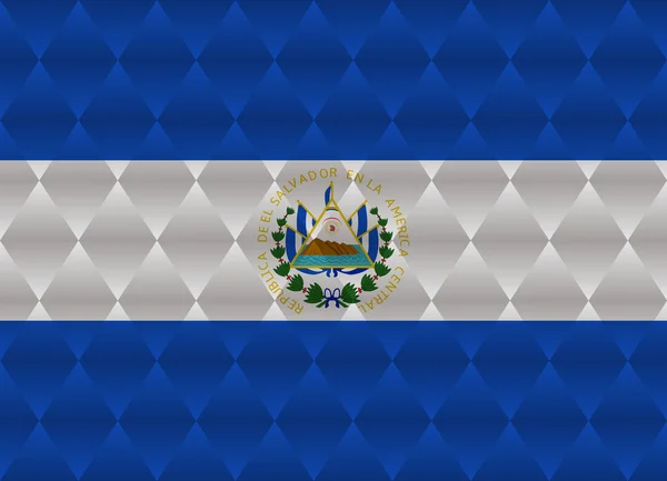 El salvador baixo poli bandeira — Vetor de Stock