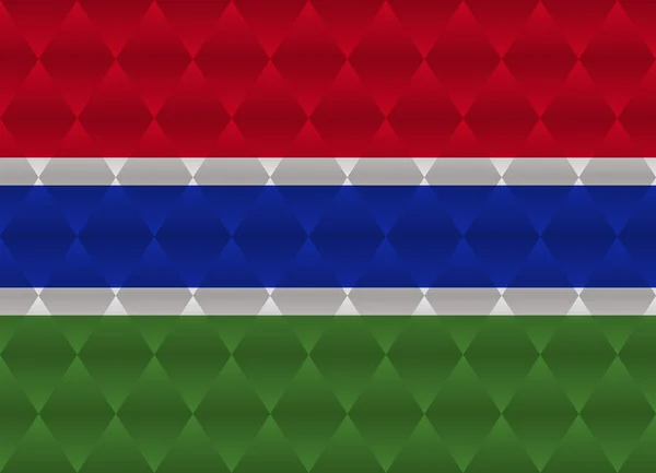 Gambia low poly flag — Stock Vector