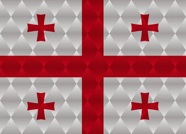 Gürcistan düşük Poli bayrak — Stok Vektör