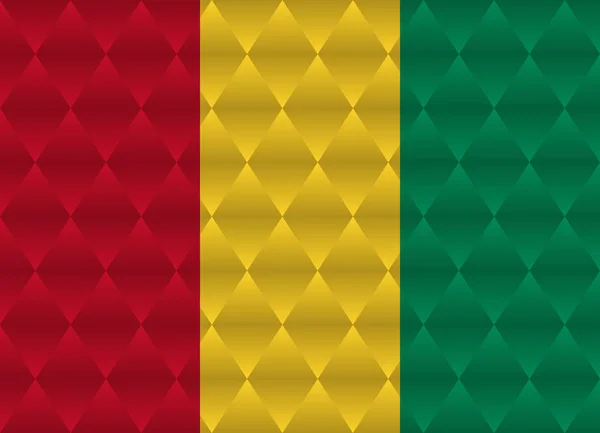 Guinee laag poly vlag — Stockvector