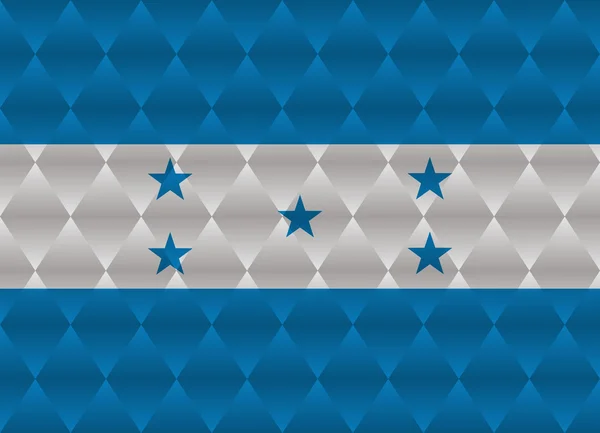 Honduras laag poly vlag — Stockvector