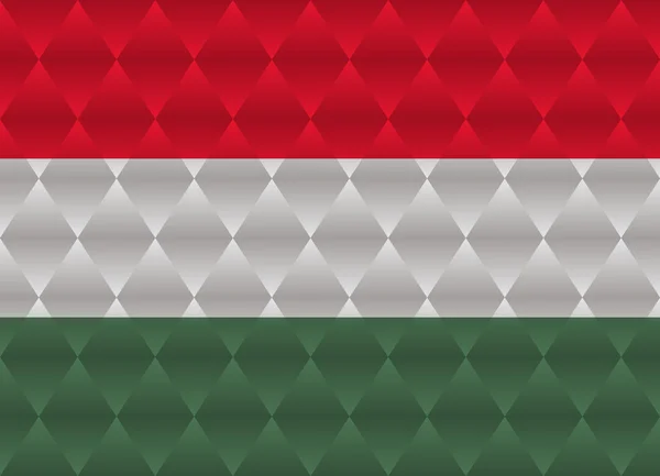 Hungary baja bandera de poli — Vector de stock